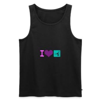 I Love Pole Dancing Dancer Fitness Gift Idea - Men's Premium Organic Tank Top - black - Front - Michal (187cm)