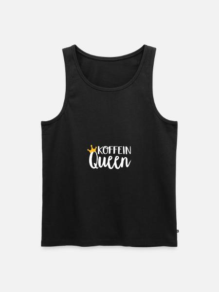 Koffein Queen - Männer Premium Bio Tank Top - Schwarz