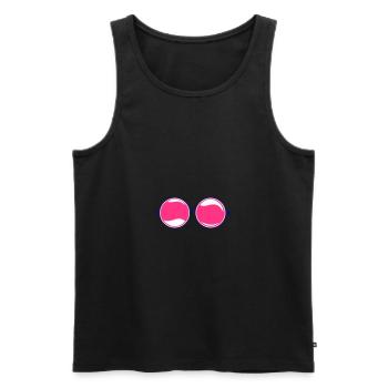 round sunglasses 2311 - Men's Premium Organic Tank Top - black - Front - AI Model Male 178 light (178cm)