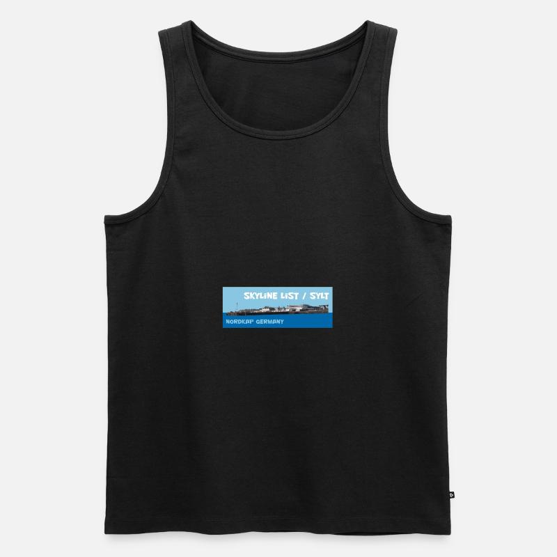 skyline list - Männer Premium Bio Tank Top - Schwarz
