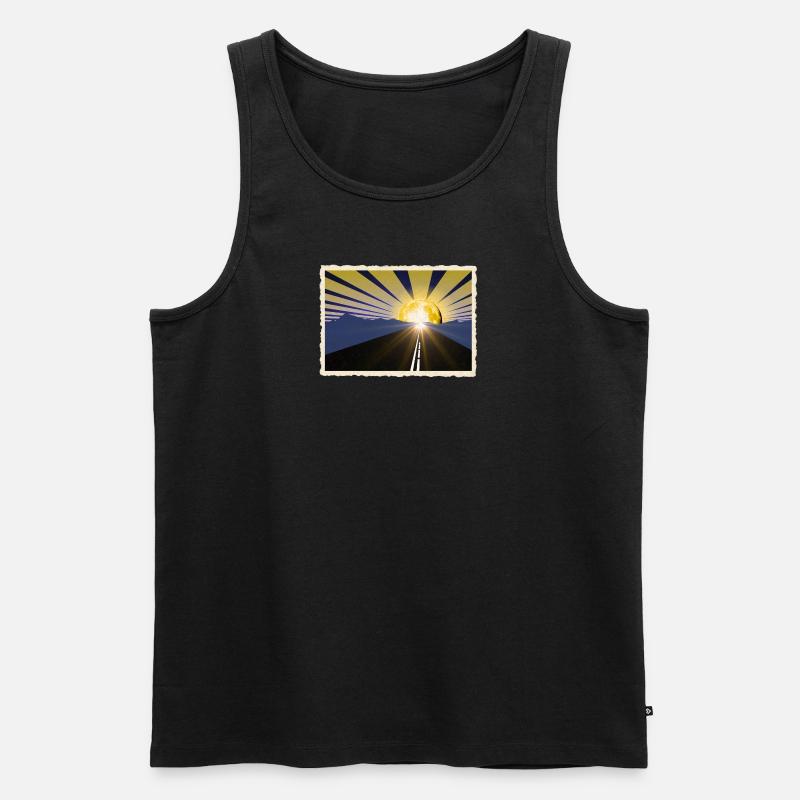 Moonset - Männer Premium Bio Tank Top - Schwarz