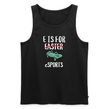 E stands for eSports - Happy Easter - Men's Premium Organic Tank Top - black - Front - Michal (187cm)