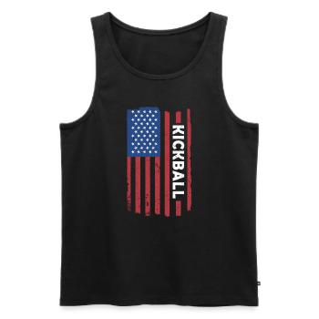 Sport Us Flag Kickball - Débardeur bio Premium Homme - noir - Devant - Michal (187cm)