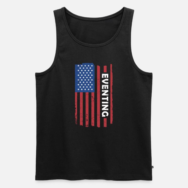 Cavalier Us Flag Concours complet - Débardeur bio Premium Homme - noir