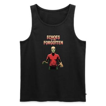 Echoes of the Forgotten – Dark Horror Design - Men's Premium Organic Tank Top - black - Front - Michal (187cm)