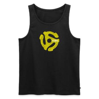 Vinyl Record Collector 45 RPM Spindle - Men's Premium Organic Tank Top - black - Front - Michal (187cm)
