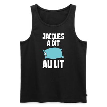 Jacques a dit au lit - Débardeur bio Premium Homme - noir - Devant - Michal (187cm)