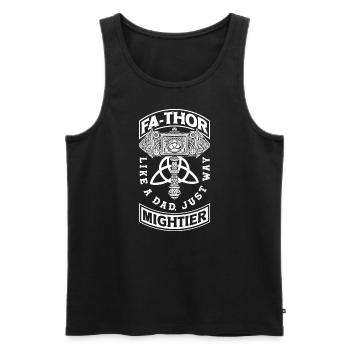 FA-THOR comme un père juste un Viking beaucoup plus puissant - Débardeur bio Premium Homme - noir - Devant - Michal (187cm)
