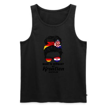Deutsche Kroatin Kroatien Geschenk - Männer Premium Bio Tank Top - Schwarz - Vorne - AI Model Male 178 light (178cm)