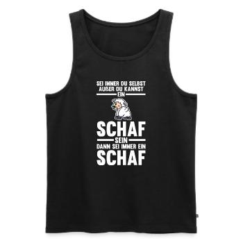 Schaf Landwirt Schafzüchter Geschenk - Männer Premium Bio Tank Top - Schwarz - Vorne - Michal (187cm)