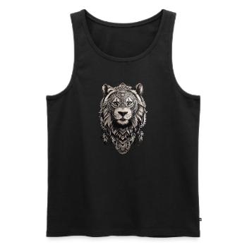 Lions Dream Catcher - Men's Premium Organic Tank Top - black - Front - Michal (187cm)