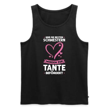 Tante Familie Schwester Geschenk - Männer Premium Bio Tank Top - Schwarz - Vorne - Michal (187cm)