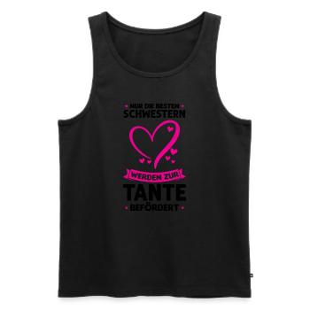 Tante Familie Schwester Geschenk - Männer Premium Bio Tank Top - Schwarz - Vorne - Michal (187cm)