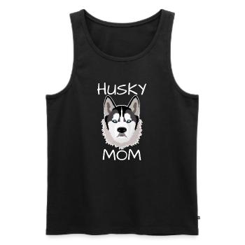 Husky maman - Débardeur bio Premium Homme - noir - Devant - Michal (187cm)