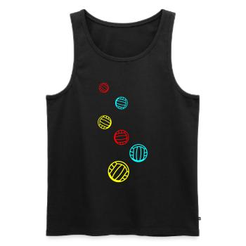Symbole du volleyball - Débardeur bio Premium Homme - noir - Devant - Michal (187cm)