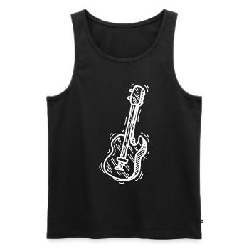 Gitarrist Gitarrist Musiker Gitarre - Männer Premium Bio Tank Top - Schwarz - Vorne - Michal (187cm)