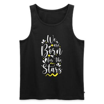 Stern Wunsch Teleskop Astronaut - Männer Premium Bio Tank Top - Schwarz - Vorne - Michal (187cm)