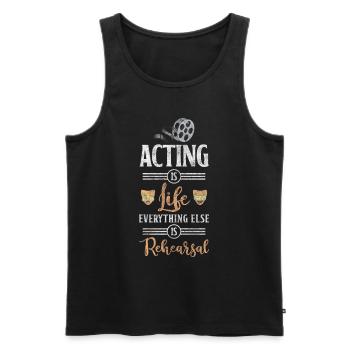 Bühne Drama Oper Broadway - Männer Premium Bio Tank Top - Schwarz - Vorne - AI Model Male 178 light (178cm)