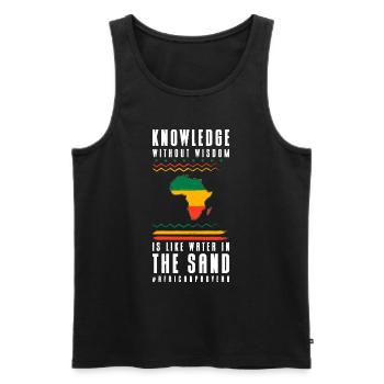 Safari Culture Travel Zebra - Men's Premium Organic Tank Top - black - Front - Michal (187cm)
