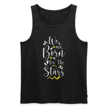 Starry Sky Shooting Star Dream Moon - Men's Premium Organic Tank Top - black - Front - AI Model Male 178 light (178cm)