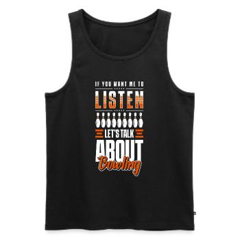 Bowling Bowlingbahn Strike - Männer Premium Bio Tank Top - Schwarz - Vorne - AI Model Male 178 light (178cm)