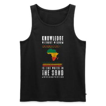 Kultur Natur Afrikaner Tiere - Männer Premium Bio Tank Top - Schwarz - Vorne - AI Model Male 178 light (178cm)