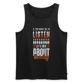 Bowling Ball Lane - Men's Premium Organic Tank Top - black - Front - AI Model Male 178 light (178cm)