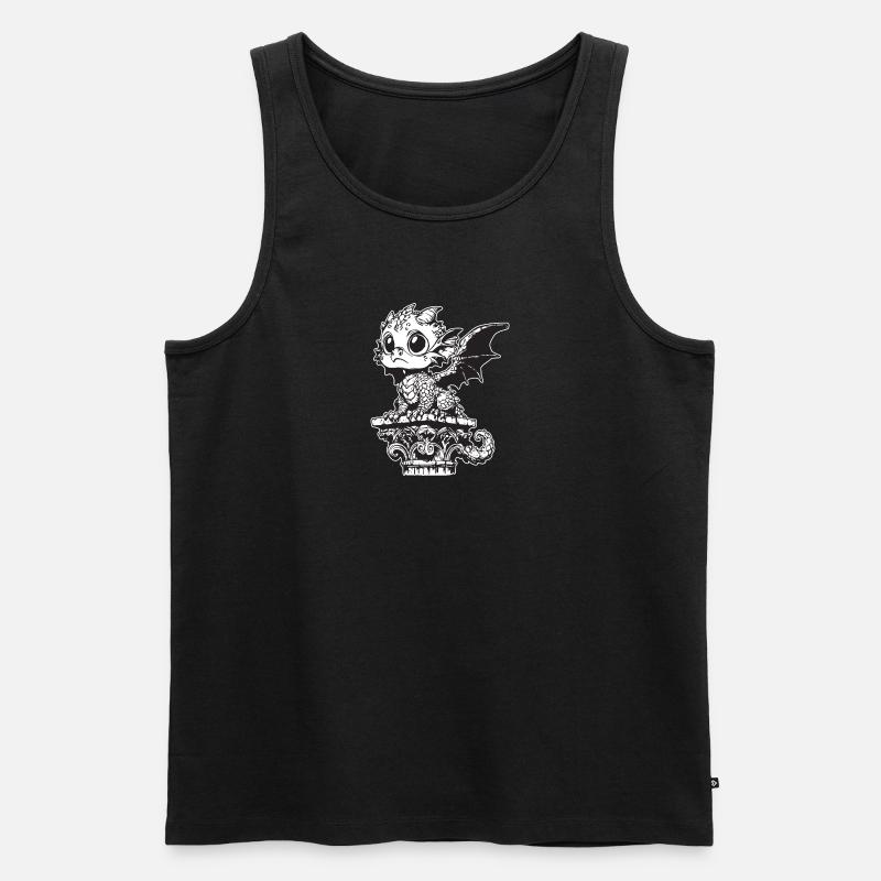 Gargoyle-Drache - Männer Premium Bio Tank Top - Schwarz