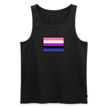 Genderfluid Flagge - Männer Premium Bio Tank Top - Schwarz - Vorne - AI Model Male 178 light (178cm)