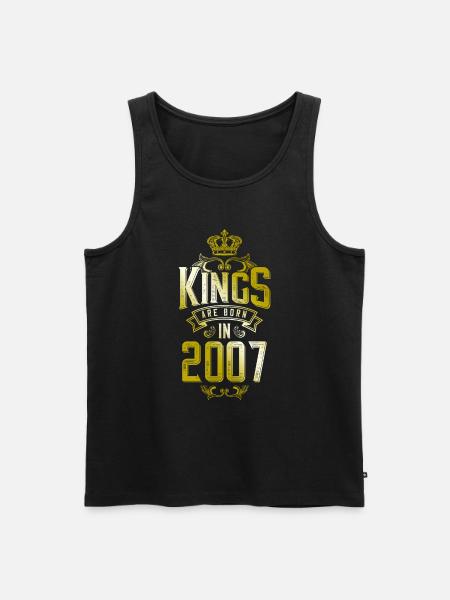 kings are born 2007 - Men's Premium Organic Tank Top - black