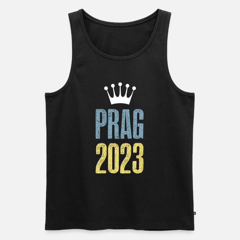 Prag 2023 Krone - Männer Premium Bio Tank Top - Schwarz
