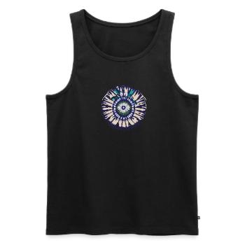 tie dye pattern - Männer Premium Bio Tank Top - Schwarz - Vorne - AI Model Male 178 light (178cm)