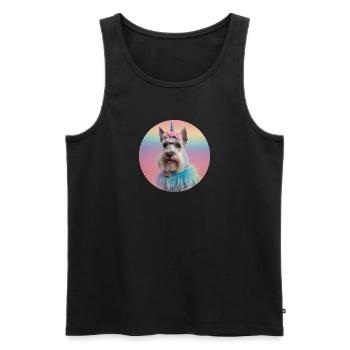 Ready for Miniature Schnauzer Puppy Party - Men's Premium Organic Tank Top - black - Front - Michal (187cm)