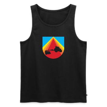 Farmer Ranch Agriculture - Men's Premium Organic Tank Top - black - Front - Michal (187cm)
