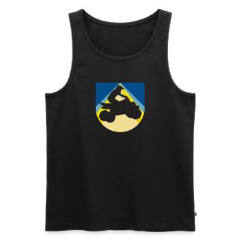 ATV Quad Stuntman - Men's Premium Organic Tank Top - black - Front - AI Model Male 178 light (178cm)