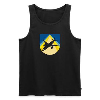 Luftfahrt Flieger - Männer Premium Bio Tank Top - Schwarz - Vorne - AI Model Male 178 light (178cm)