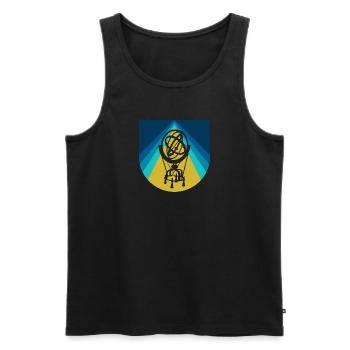 Physicist Celestial Bodies - Men's Premium Organic Tank Top - black - Front - AI Model Male 178 light (178cm)