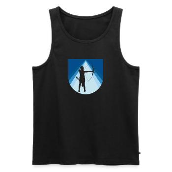 Archery Bow - Men's Premium Organic Tank Top - black - Front - Michal (187cm)