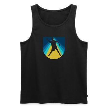 Équipe Dodgeball Équipe - Débardeur bio Premium Homme - noir - Devant - AI Model Male 178 light (178cm)
