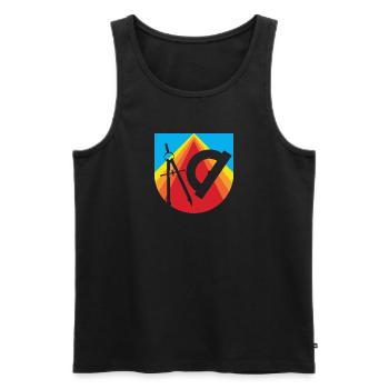 Architecture Student House Construction - Men's Premium Organic Tank Top - black - Front - AI Model Male 178 light (178cm)