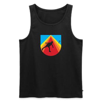 Axe Axe Thrower Axe Throwing - Men's Premium Organic Tank Top - black - Front - AI Model Male 178 light (178cm)