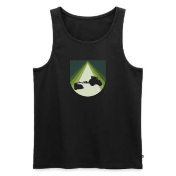 Farmer Ranch Yard - Men's Premium Organic Tank Top - black - Front - Michal (187cm)