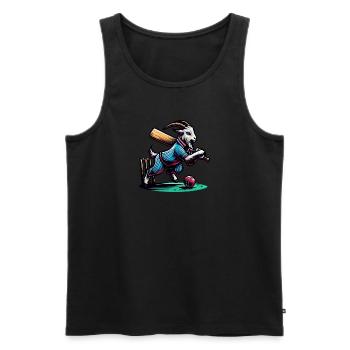 Chèvres Cricket Amant Sportsman Team Design - Débardeur bio Premium Homme - noir - Devant - Michal (187cm)