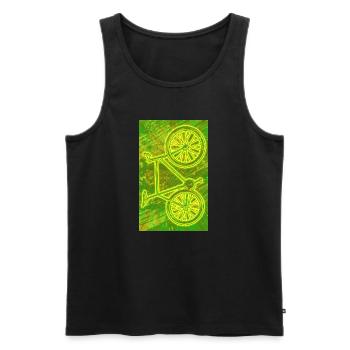 Fixie / Fahrrad NEON - Männer Premium Bio Tank Top - Schwarz - Vorne - AI Model Male 178 light (178cm)