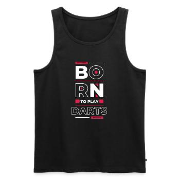 180 20 - Männer Premium Bio Tank Top - Schwarz - Vorne - Michal (187cm)