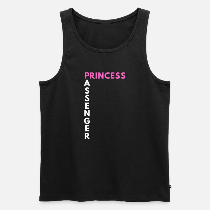 Passenger Princess - Männer Premium Bio Tank Top - Schwarz