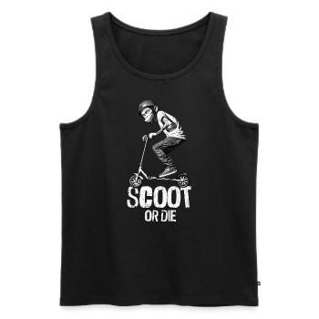 Stunt Scooter Monkey Does Tricks - Men's Premium Organic Tank Top - black - Front - AI Model Male 178 light (178cm)