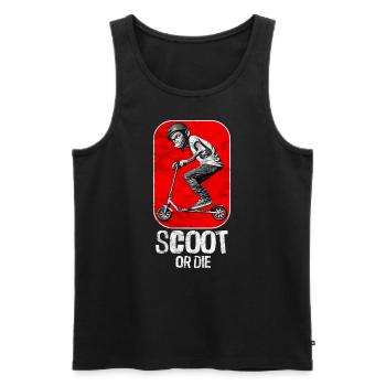 Stunt Scooter Monkey Does Tricks - Men's Premium Organic Tank Top - black - Front - AI Model Male 178 light (178cm)