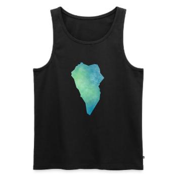 La Palma - Männer Premium Bio Tank Top - Schwarz - Vorne - AI Model Male 178 light (178cm)