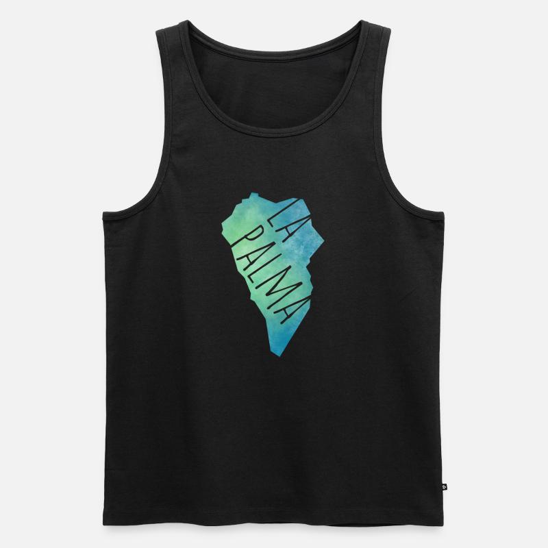 La Palma - Männer Premium Bio Tank Top - Schwarz